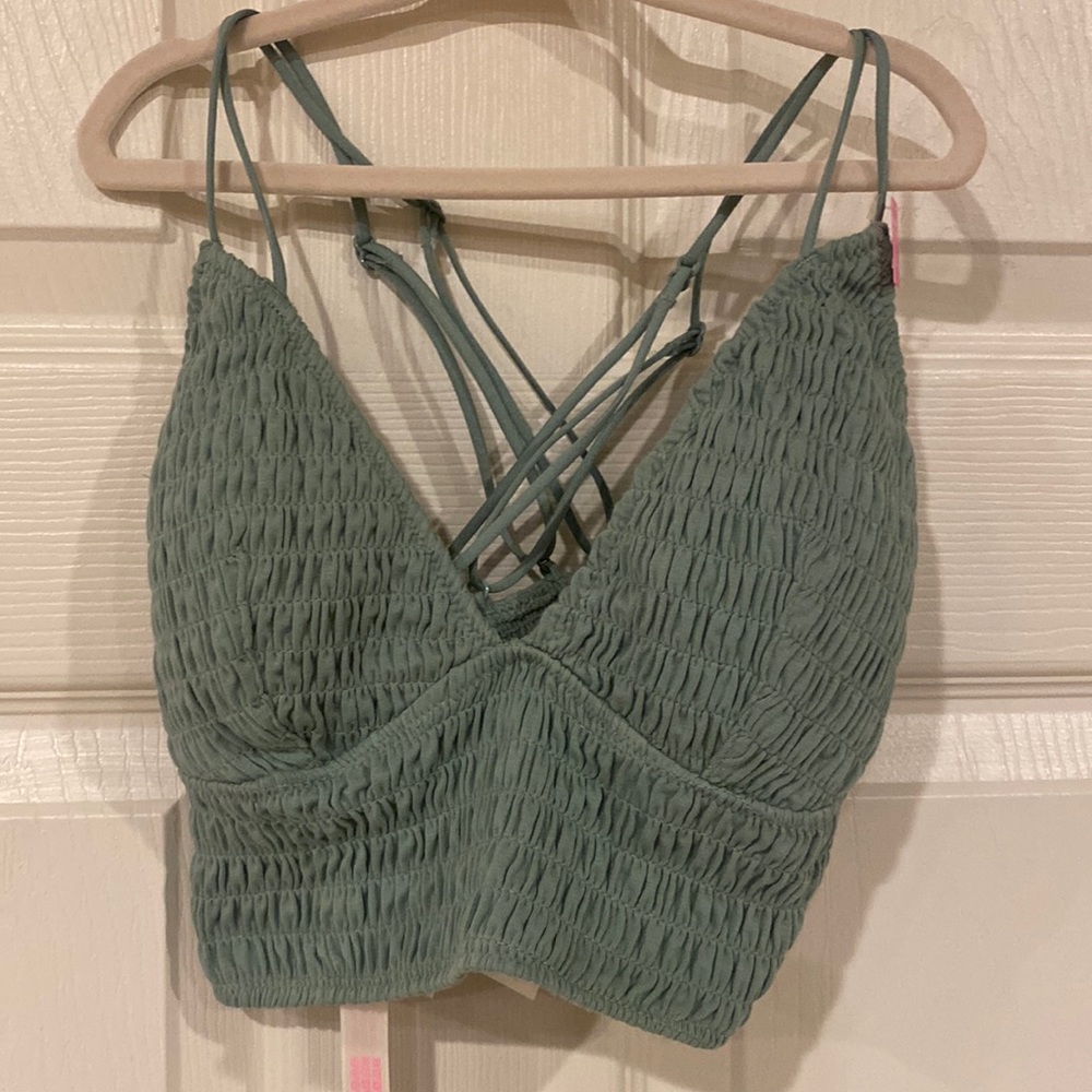 Victoria Secret PINK Bralette Light Sage Size S